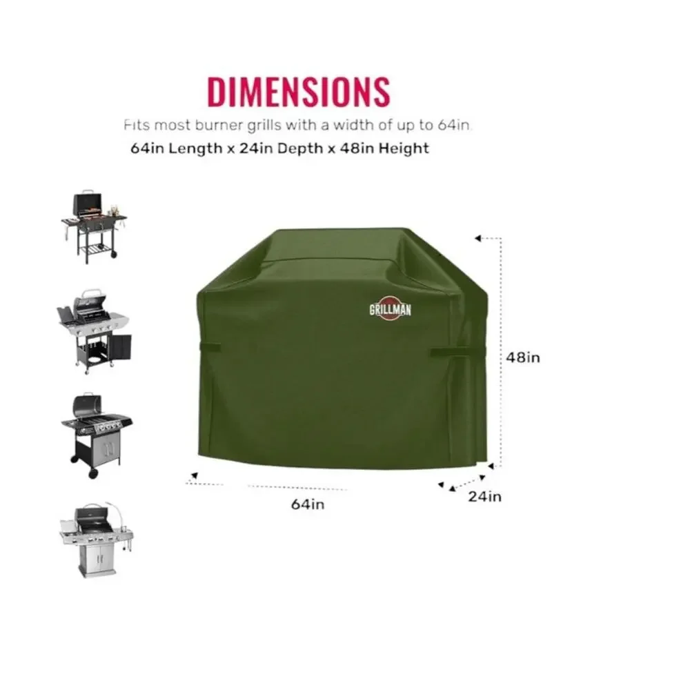 Grillman Grill Cover Dark Olive Green 64
